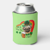 Pug St Patricks Day Blikjeskoeler (Blikje Achterkant)