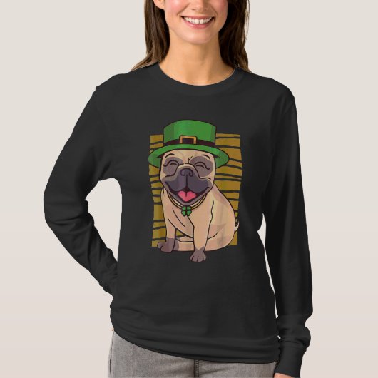 Pug St Patricks Day Irish Green Saint Patrick Luck T-shirt (Voorkant)