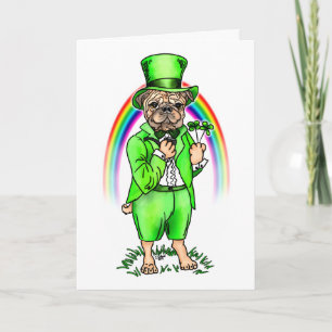 Pug St Patrick's Day Kaart