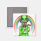 Pug St Patrick's Day Magnet (Voorkant / Achterkant)