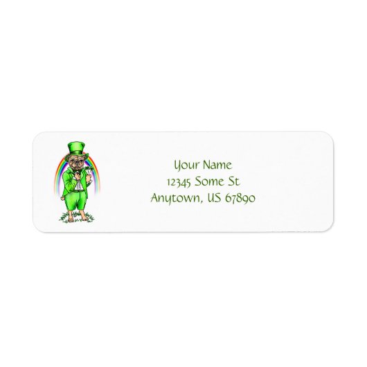Pug St Patrick's Day nb Labels (Voorkant)