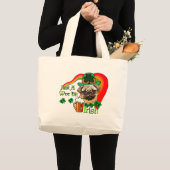Pug St. Patrick's Grote Tote Bag (Voorkant (product))