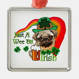 Pug St Patricks Metalen Ornament