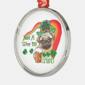 Pug St. Patricks Metalen Ornament (Links)