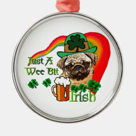 Pug St. Patricks Metalen Ornament