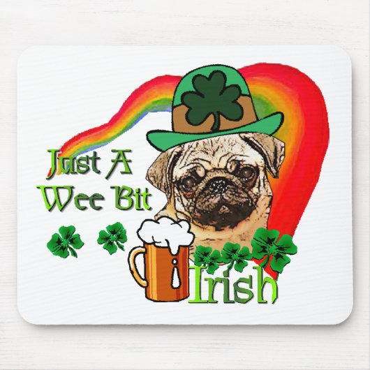 Pug St Patricks Muismat (Voorkant)