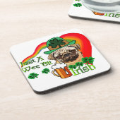 Pug St Patricks Onderzetter (Linkerzijde)
