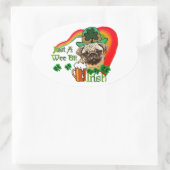 Pug St Patricks Ovale Sticker (Tas)