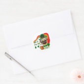 Pug St Patricks Ronde Sticker (Envelop)
