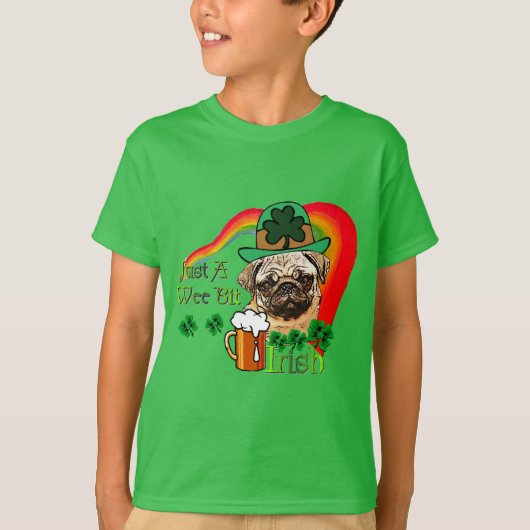 Pug St Patricks T-shirt (Voorkant)