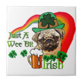 Pug St Patricks Tegeltje (Voorkant)