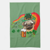 Pug St Patricks Theedoek (Verticaal)
