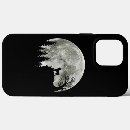 Pug Stand Op Berg Spooky Halloween Moon Case-Mate iPhone Case (Achterkant (horizontaal))