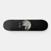 Pug Stand Op Berg Spooky Halloween Moon Persoonlijk Skateboard (Horizontaal)