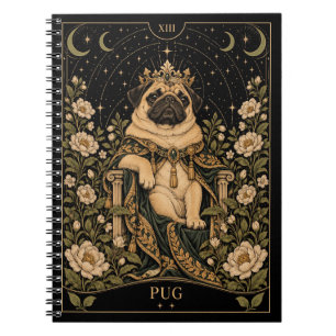 Pug, Starlit Tarot Kunst Notitieboek