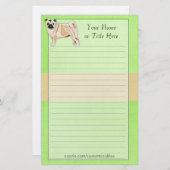 Pug Stationery Briefpapier (Voorkant / Achterkant)