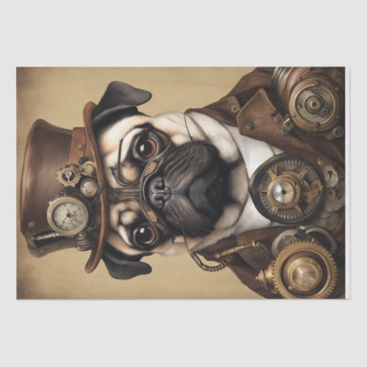 Pug Steam Punk Kronieken: Een ontkoppelingsavontuu Tissuepapier (Voorkant)