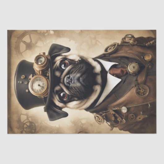 Pug Steam Punk Kronieken: Een ontkoppelingsavontuu Tissuepapier (Voorkant)