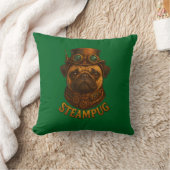 Pug Steampunk Cushion Vintage retro dog art Kussen (Deken)
