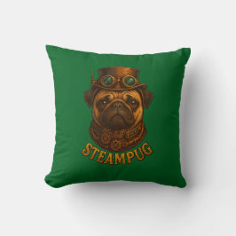 Pug Steampunk Cushion Vintage retro dog art  Kussen