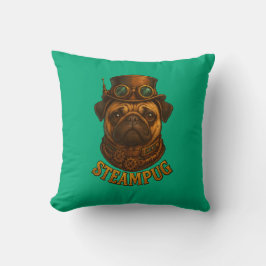 Pug Steampunk Kussen Vintage retro hond kunst