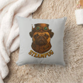 Pug Steampunk Kussen Vintage retro hond kunst (Deken)