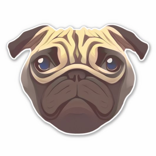 Pug Sticker (Voorkant)