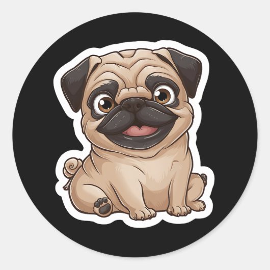 Pug Sticker (Voorkant)
