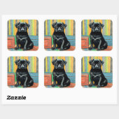 Pug sticker 3 "by3" mat of glanzend 6 stuk (Vel)