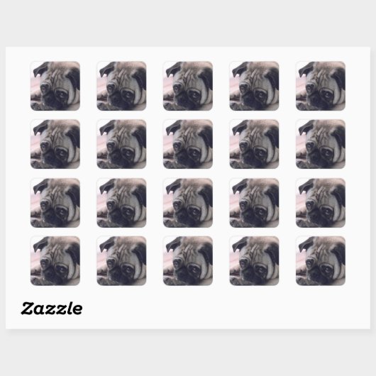 Pug stickers (Vel)