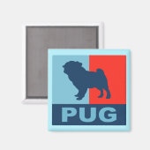 Pug stijl magneet (Voorkant / Achterkant)