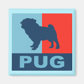 Pug stijl magneet (Voorkant)