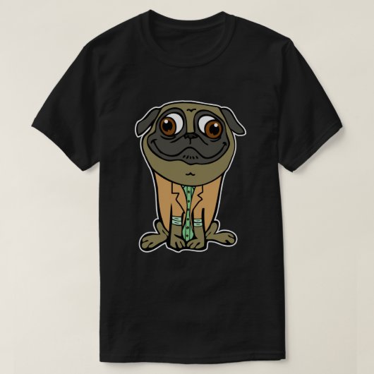 Pug-stijl T-shirt (Design voorkant)
