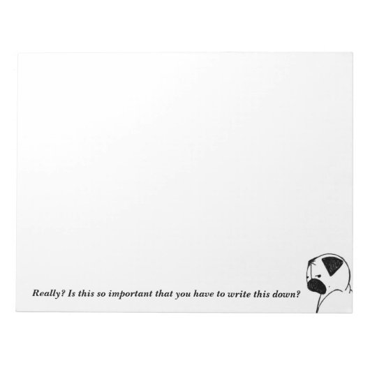 Pug Stink Eye Notitieblok (Voorkant)