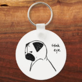 Pug Stink Eye Sleutelhanger (Voorkant)