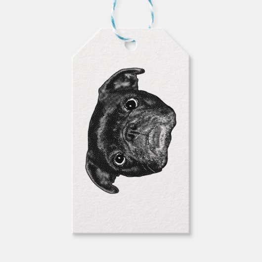 Pug Stippen Fest Tag Cadeaulabel (Voorkant)