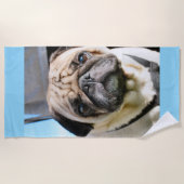Pug Strandlaken (Voorkant)