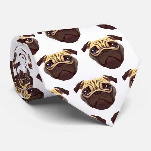 Pug Stropdas (Opgerold)