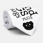 Pug-Stropdas met pictogram Pug Stropdas (Opgerold)