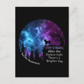 Pug Suicide Awareness After the Darkest Pug Lovers Briefkaart (Voorkant)