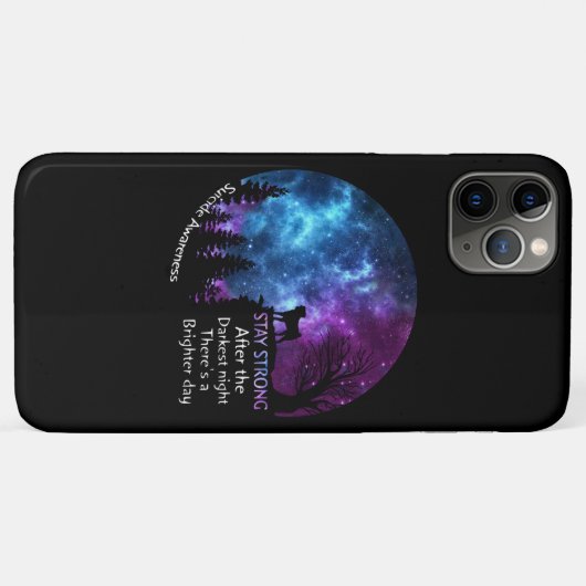 Pug Suicide Awareness After the Darkest Pug Lovers Case-Mate iPhone Case (Achterkant (horizontaal))