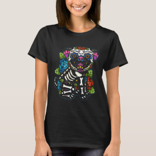Pug Suiker Schedel Mexico Hond Calavera Dia De Los T-shirt