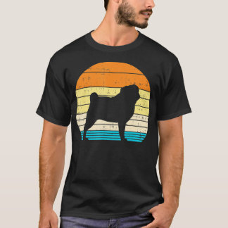 Pug Sunset Retro Animal Pet Hondenliefhebber Eigen T-shirt