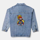 Pug Super Hero Denim Jacket (Achterkant)
