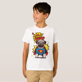 Pug Super Hero T-shirt (Voorkant volledig)