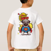 Pug Super Hero T-shirt (Achterkant)