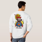 Pug Super Hero T-shirt (Achterkant volledig)
