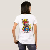 Pug Super Hero T-shirt (Achterkant volledig)
