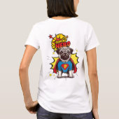 Pug Super Hero T-shirt (Achterkant)