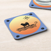 Pug Surf Beverage Coaster Bier Onderzetter (Linkerzijde)